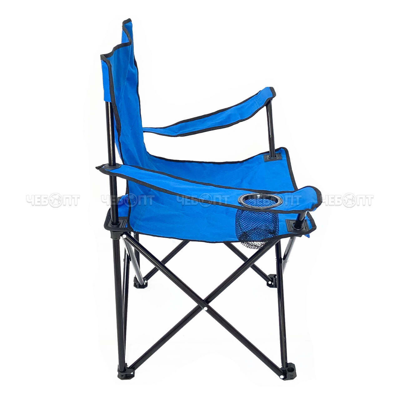 Кресло - складное туристическое с подстаканником 500*500*800 мм, ткань оксфорд 600D, до 100 кг, цвета в ассортименте арт. 290026 $ [10] GOODSEE МПС. ЧЕБОПТ.