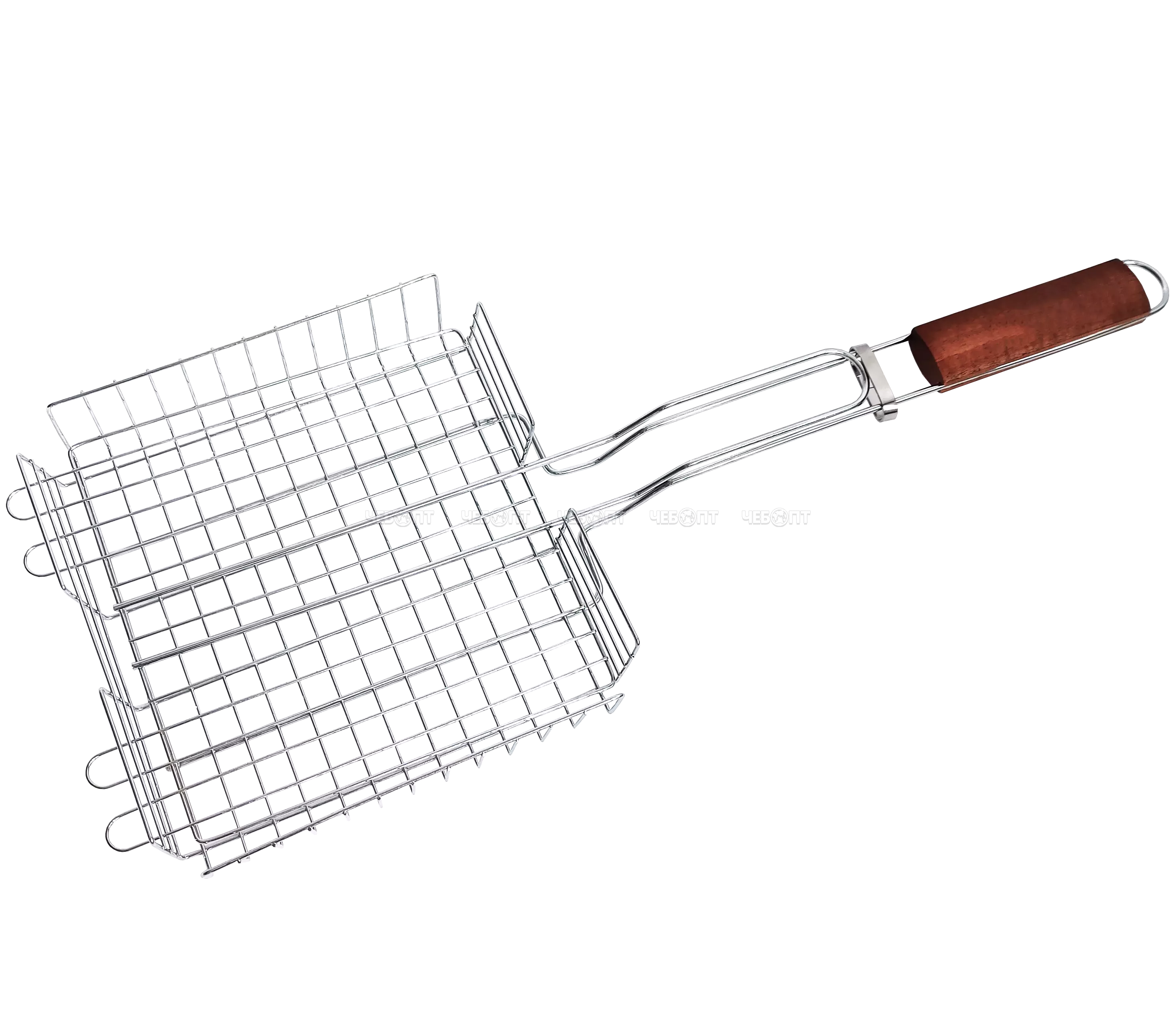 Решетка для барбекю ГЛУБОКАЯ МАЛАЯ 22*22*5 см (регулир. глубина), общая длина 50 см арт. 290013 $ [30] GOODSEE. ЧЕБОПТ.