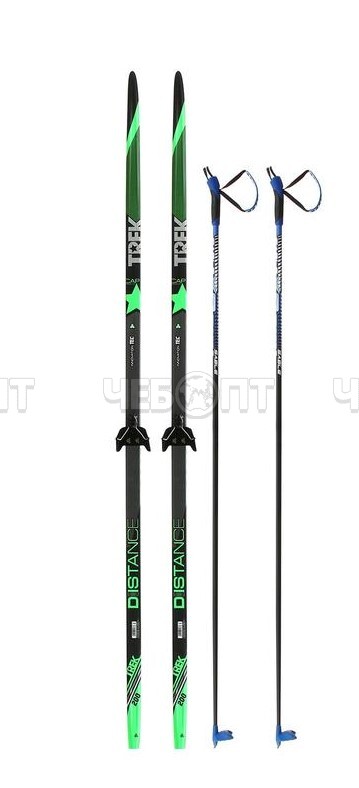 Комплект лыжный STC с креплением NN75 (лыжи пластик - 140 см, палки 100% стекловолокно - 100 см) [4]. ЧЕБОПТ.