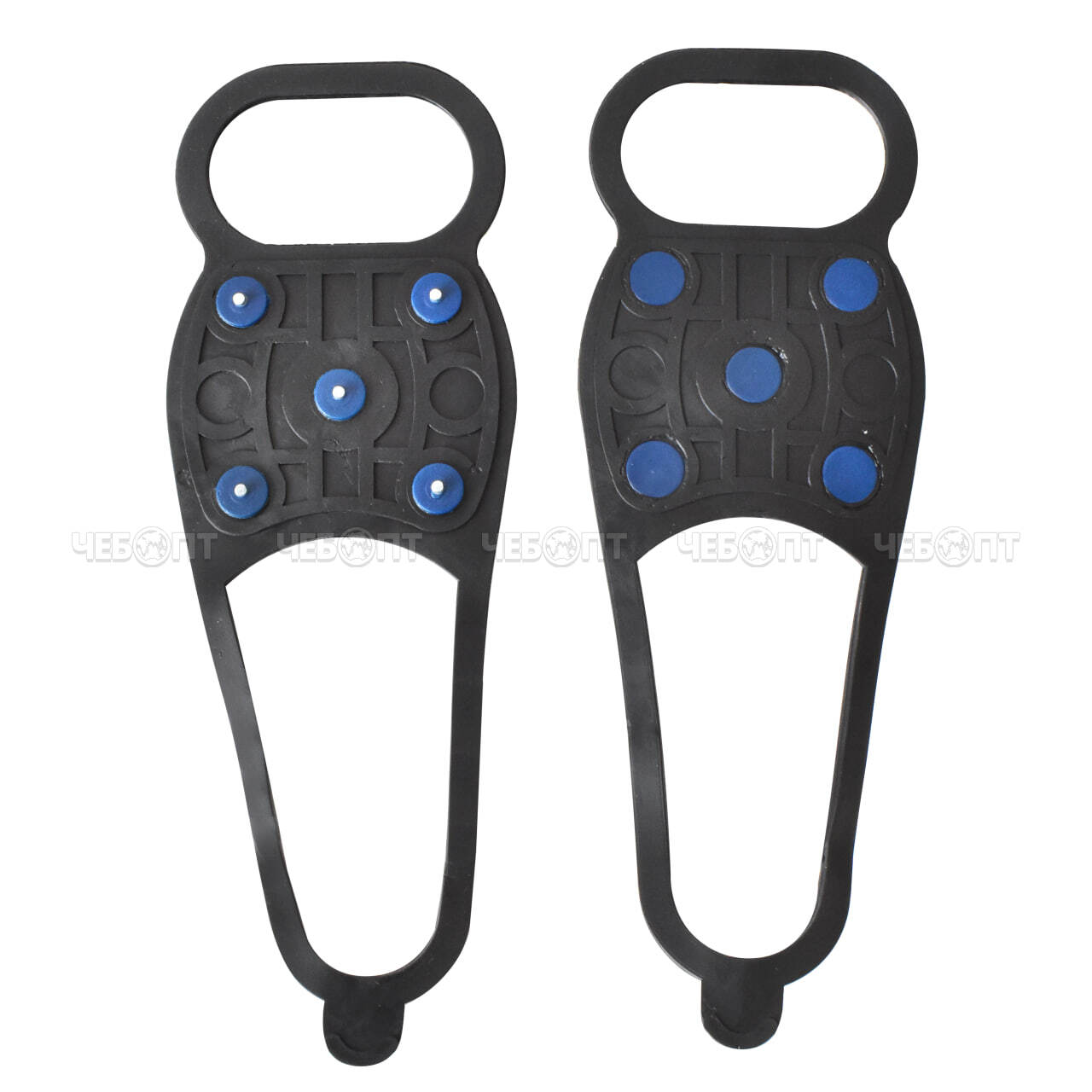 Приспособление для ходьбы в гололед "ЛЕДОСТУПЫ (ЛЕДОХОДЫ) - СТАНДАРТ" (5+5 МЕТАЛЛ шипов, на обувь 36-45 размера) [50] РОССИЯ. ЧЕБОПТ.