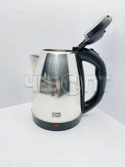 Чайник электрический 1,8 л металлический (нержавеющая сталь) HOMESTAR HS-1001, автомат, индикатор, мощность 1500 Вт арт. 000450 [12] СКРАП. ЧЕБОПТ.