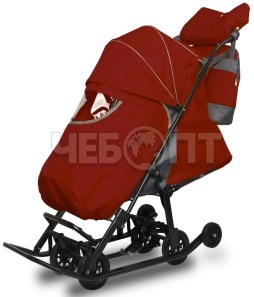 Санки - коляска Baby механизм смены полозьев на колеса, 3 положения, муфта, сумка, конверт, тент со смотровым окошком арт. PcB19 Pikate [1]. ЧЕБОПТ.