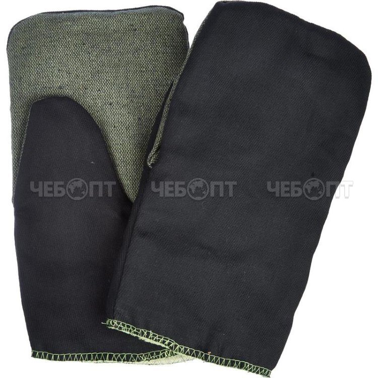 Рукавицы ЗИМНИЕ ДИАГОНАЛЬ брезентовый наладонник, утепленные ВАТИНОМ ГОСТ арт. У02 [5/10/100] И. ЧЕБОПТ.