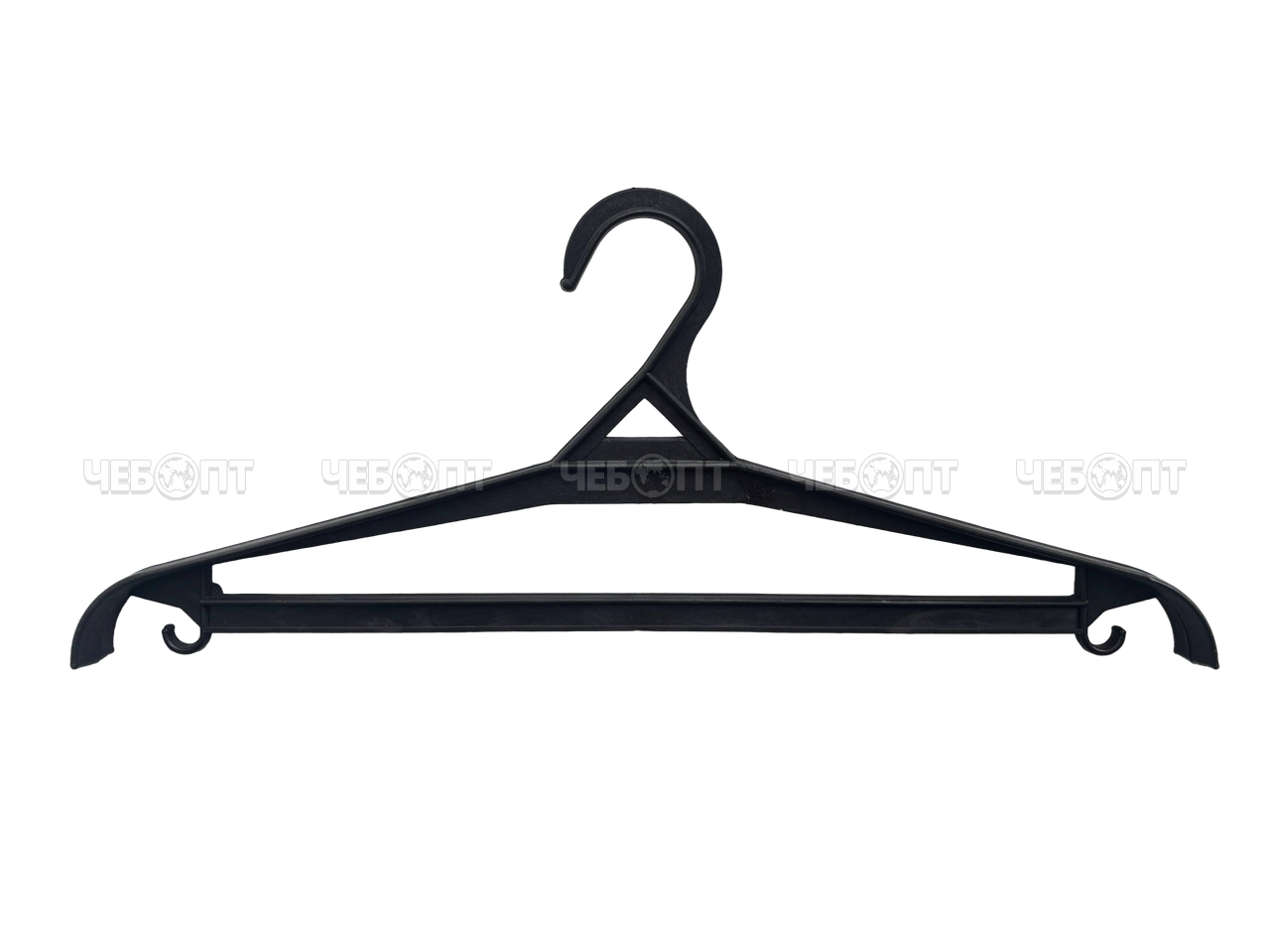 Вешалка (плечики) для одежды пластиковая ЧЁРНАЯ р-р 52-54 арт. 229 [50] НАМУС . ЧЕБОПТ.