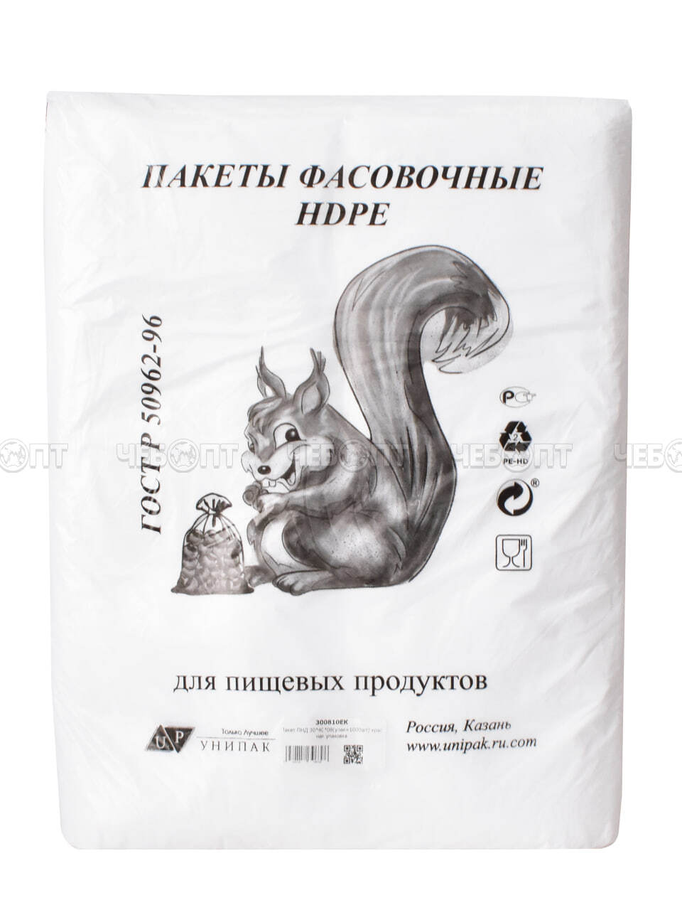 Фасовочные пакеты ПНД 30*40 прозрачные 8 мкм (в пластах 1000 шт) в евроупаковке, арт. 300810 [5] . ЧЕБОПТ.