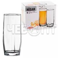Набор стаканов 225 мл 6 шт HISAR высокие, закаленное стекло арт. 42858 [8] БОР. ЧЕБОПТ.