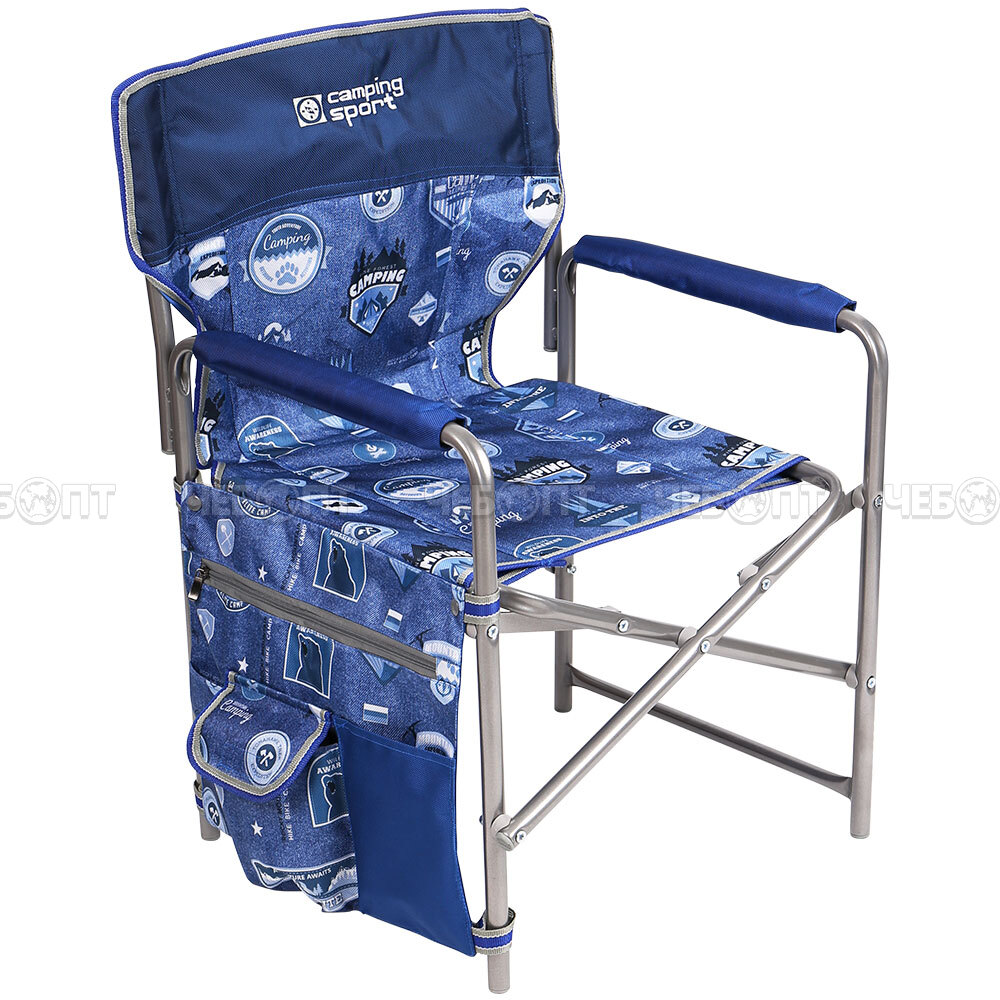 Кресло - складное 490*490*720 мм, нагрузка 100 кг,  с навесным карманом, ткань - водоотталкивающая пропитка арт. КС1 NIKA [2]. ЧЕБОПТ.