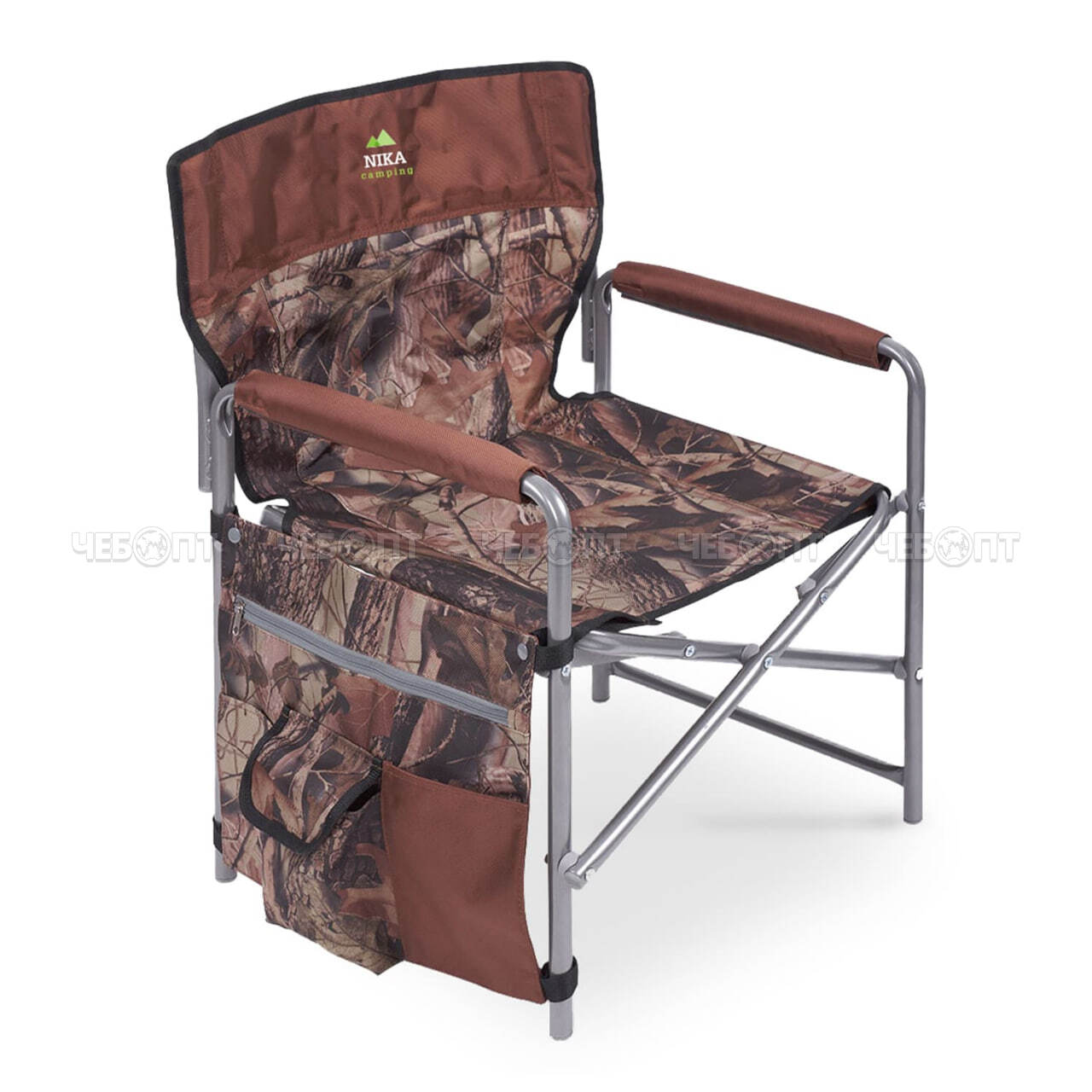 Кресло - складное 490*550*820 мм,  нагрузка 120 кг, с навесным карманом, ткань-водоотталкивающая  пропитка арт. КС2 NIKA [2]. ЧЕБОПТ.
