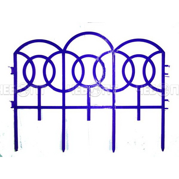 Заборчик ажурный БАРОККО 37*44 см длина комплекта 3 м (7 секций), цвет - в ассортименте [5]. ЧЕБОПТ.