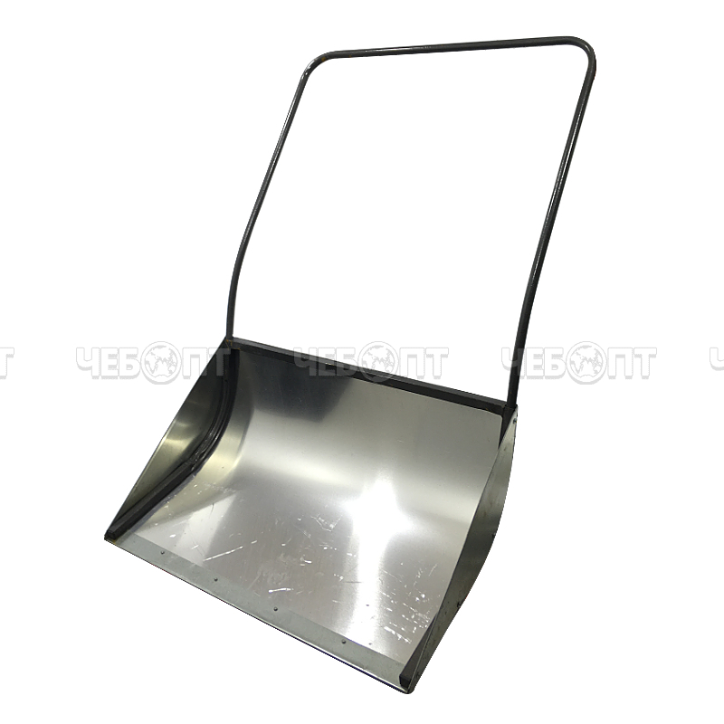 Скрепер для уборки снега алюминиевый САБ 1,5 мм с металлической накладкой 740*630 мм Галактика [5] ТОЛКАТЕЛЬ ЗЕЛЕНЫЙ. ЧЕБОПТ.