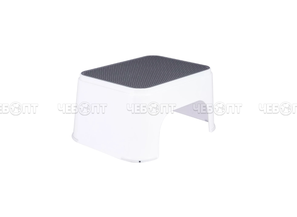Подставка (табурет) детский ПРОРЕЗИНЕННАЯ поверхность, 335*250*155 мм для ног арт. ПБ415 [15] ПОЛИМЕРБЫТ. ЧЕБОПТ.
