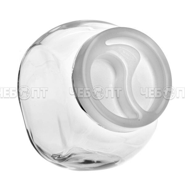 Банка 2000 мл БЕЛЛА круглая с пластиковой крышкой, закаленное стекло арт. 80002/к [6] БОР. ЧЕБОПТ.