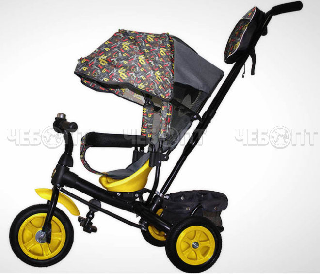 Велосипед трехколесный детский ВИВАТ-1 (колеса НАДУВНЫЕ 10/8 дюймов, подст. для ног, ручка толкат., регулир. сиденье, багажник) арт. V1 [1]. ЧЕБОПТ.