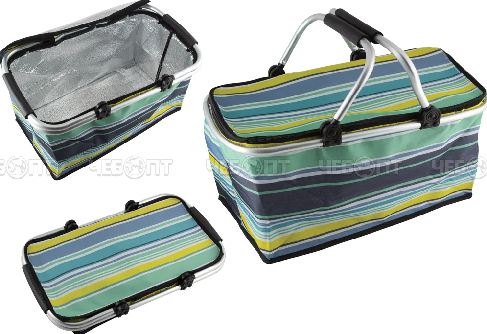 Сумка - холодильник ECOS СВ-7046-2 480*270*240 мм, складная, алюминевый каркас арт. 005343 [20] СКП. ЧЕБОПТ.