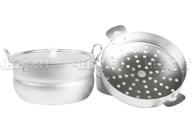 Мантоварка-пароварка алюминиевая 6 л ЧУДО 2 сетки [1]. ЧЕБОПТ.