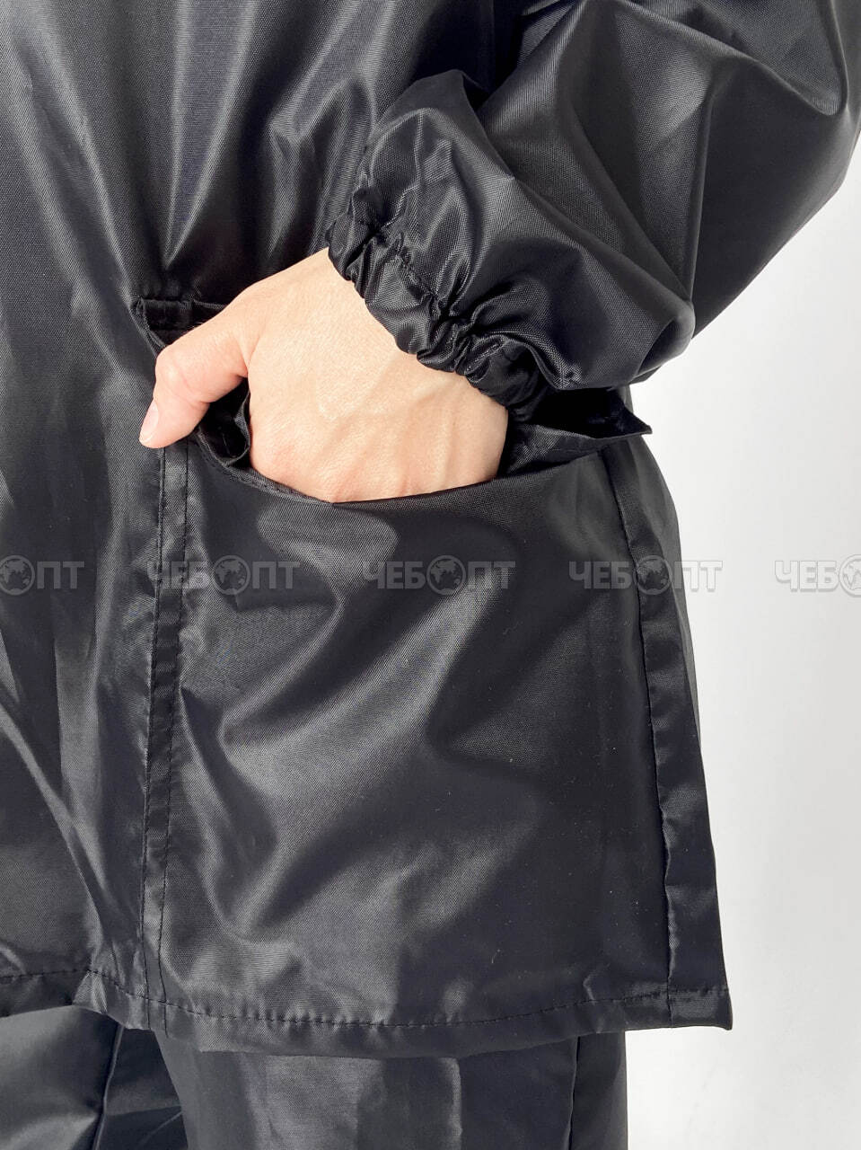 Костюм-дождевик (куртка, брюки),ЧЕБПРО,размер 52-54,100% полиэстер, Арт. ДожКостМуж/черный, МПС [15] СобПр. ЧЕБОПТ.
