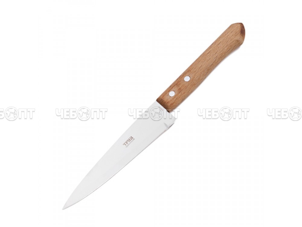 Нож кухонный поварской 310/180 мм из нержавеющей стали УНИВЕРСАЛ на деревянной ручке арт. 1394/207 [10] ВАЧА. ЧЕБОПТ.
