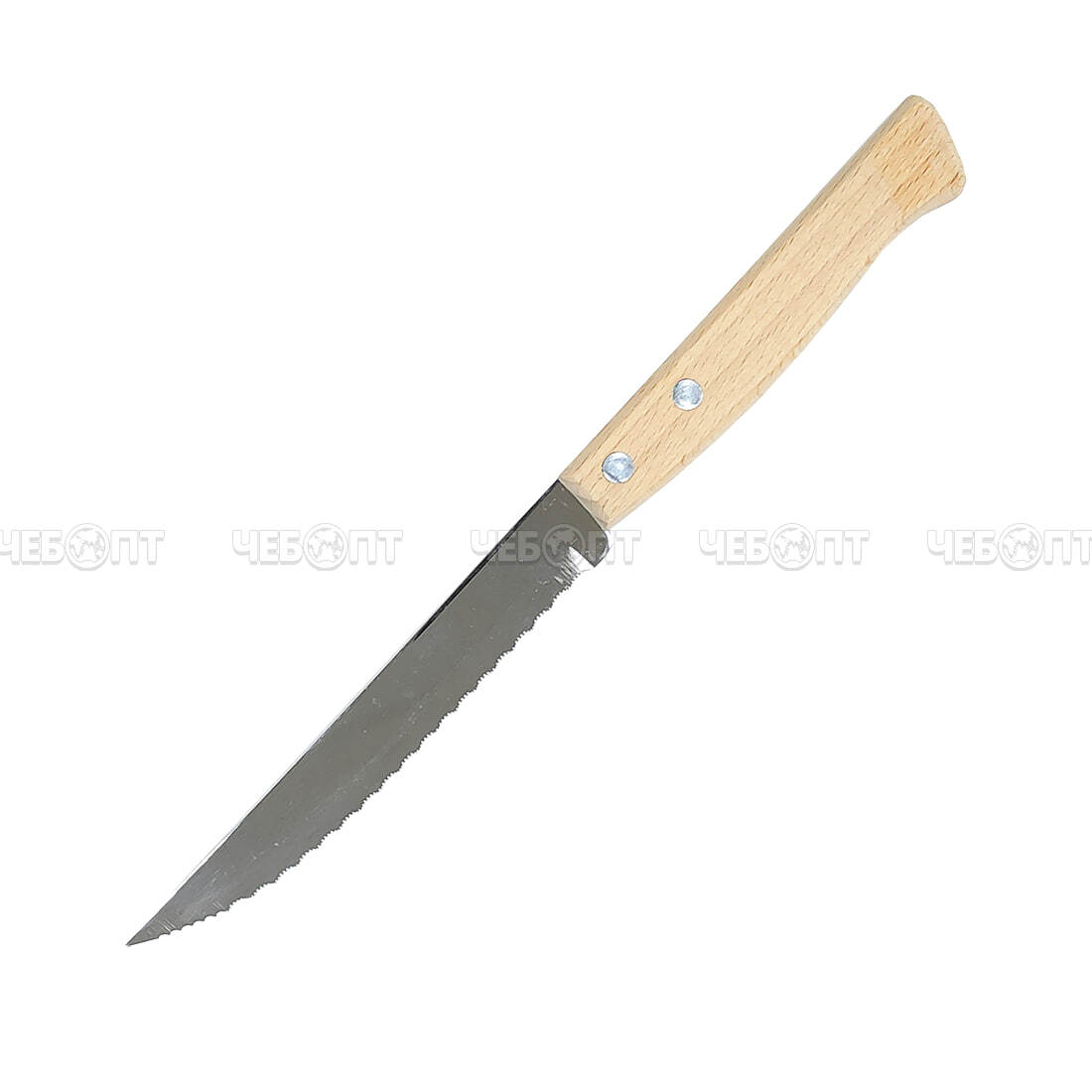 Нож кухонный для овощей 210/115 мм из нержавеющей стали, деревянная ручка, спец. заточка арт. С1464/205 [12] ВАЧА. ЧЕБОПТ.