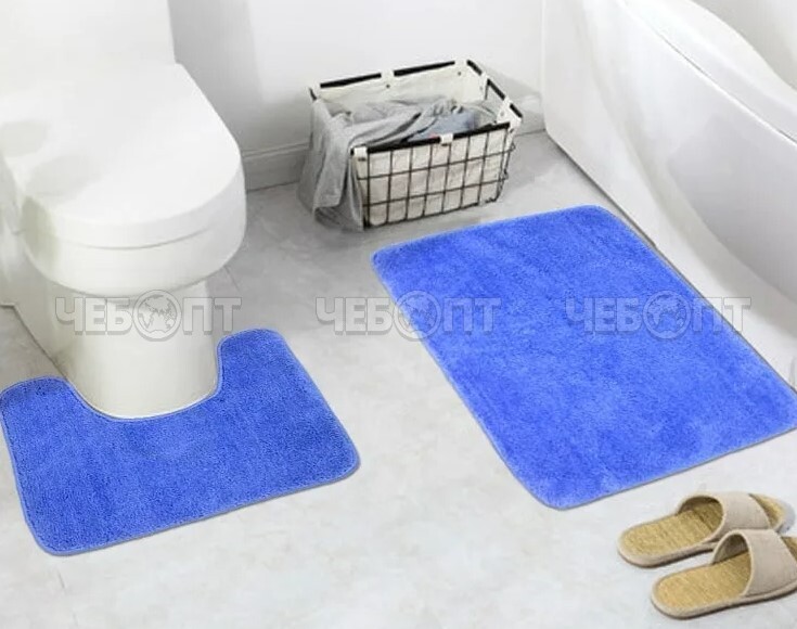 Набор из 2-х ковриков для ванны (500*800 мм) и для туалета (500*450 мм) Home Mood цвета в ассортименте арт. 200011 $ [30] GOODSEE. ЧЕБОПТ.