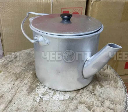 Чайник для плиты (газовой и электрической) 1,7 л алюминиевый травленный арт. 02227 [4]. ЧЕБОПТ.