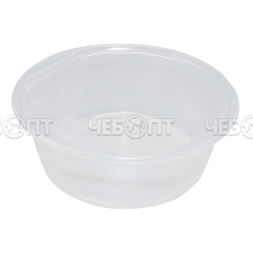 Тарелка суповая 500 мл одноразовая, прозрачная, пластик арт. ПОС22652 [50/1500/1600]. ЧЕБОПТ.
