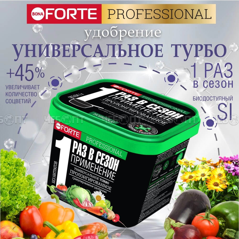 Сухое удобрение BONA FORTE гранулированное пролонгированное, биодоступным кремнием для Гортензий, ведро 1 л арт. BF23020091 [12] ГАРДЕН. ЧЕБОПТ.