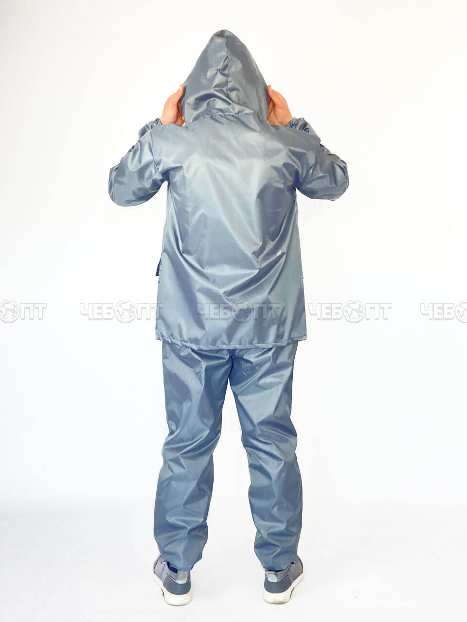 Костюм-дождевик (куртка, брюки),ЧЕБПРО,размер 48-50,100% полиэстер, Арт. ДожКостМуж/серый, МПС [15] СобПр. ЧЕБОПТ.