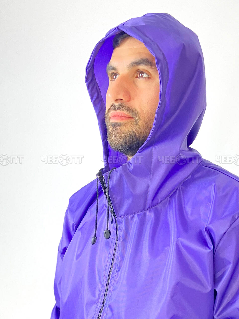 Костюм-дождевик (куртка, брюки),ЧЕБПРО,размер 48-50,100% полиэстер, Арт. ДожКостМуж/фиолетовый, МПС [15] СобПр. ЧЕБОПТ.