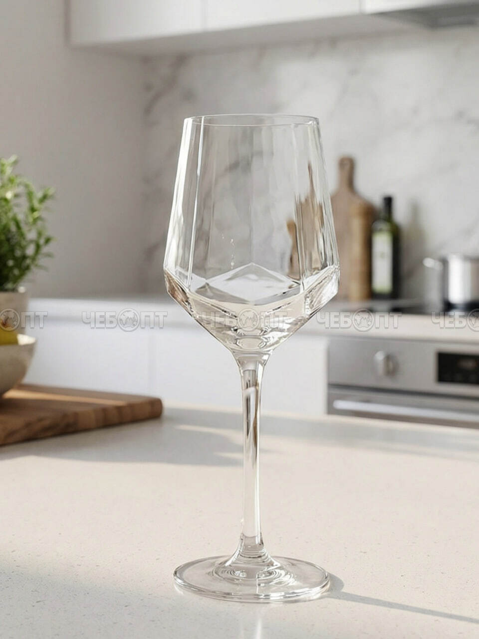 Бокал для вина 550 мл COLD PATTERG, тонкостенное хрустальное стекло арт. 260184. $$ [6/48] GOODSEE. ЧЕБОПТ.