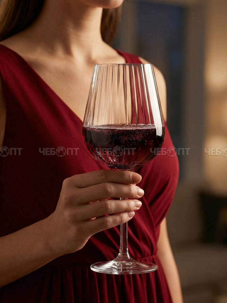Бокал для вина 650 мл STUNNING, тонкостенное хрустальное стекло арт. 260231 $ [6/48] GOODSEE. ЧЕБОПТ.