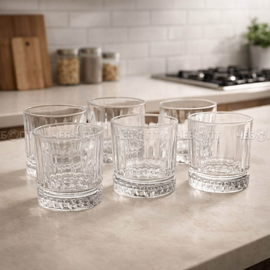 Набор стаканов 6 шт 355 мл, ELISIA стеклянные, низкие арт. 260230 $$ [8] GOODSEE. ЧЕБОПТ.