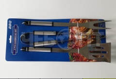 Набор для барбекю JT-3 (в комплекте: щипцы 33 см, вилка 34,7 см, лопатка 34,5 см) в блисторе арт. 260102 $ [48] GOODSEE. ЧЕБОПТ.