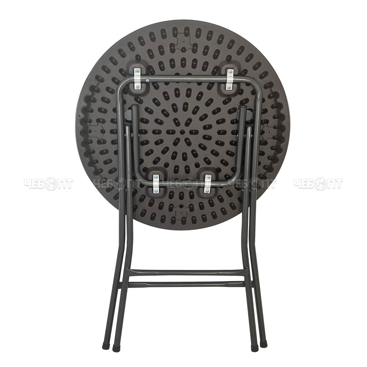 Стол складной РОТАНГ круглый, столешница d - 600 мм, высота - 750 мм, цвет коричневый арт. 290041 $ [1] GOODSEE. ЧЕБОПТ.