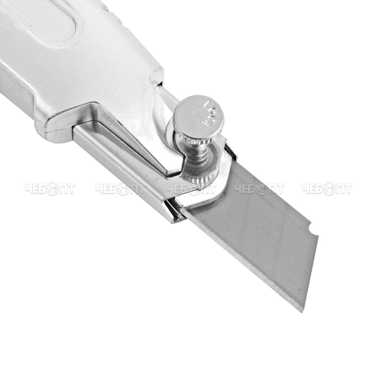 Нож канцелярский УСИЛЕННЫЙ со сменным лезвием 18 мм арт. 300172 $ [24/144] GOODSEE . ЧЕБОПТ.