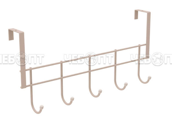 Вешалка надверная металлическая для одежды 5 - рожковая 470*226*105 мм арт. ВНД5 NIKA [5]. ЧЕБОПТ.