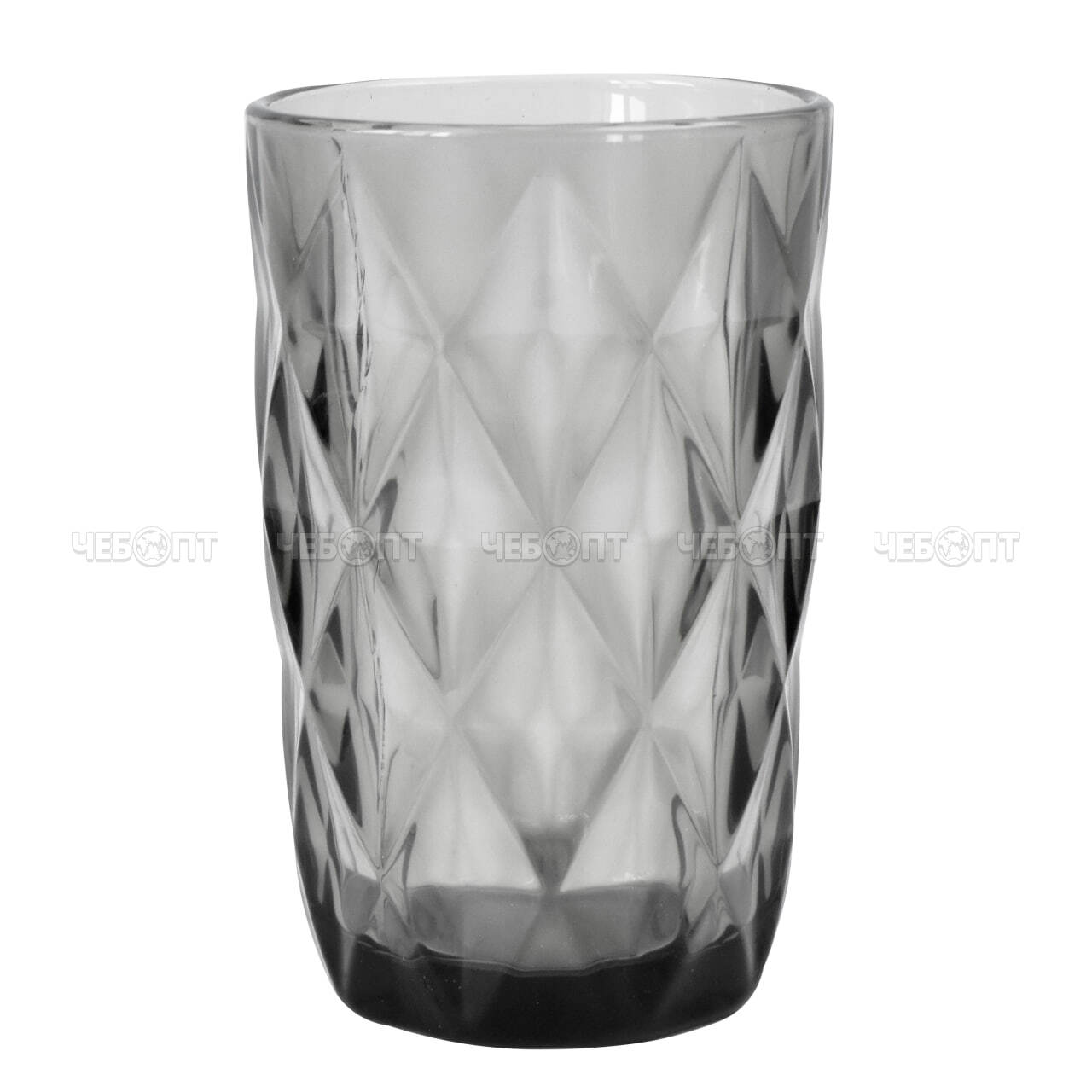 Стакан стеклянный 350 мл ELEGANT, серый арт. 300554-GRAY $ [6/48] GOODSEE. ЧЕБОПТ.