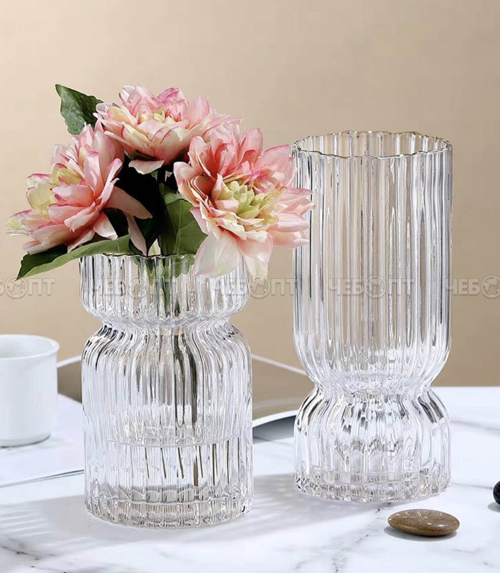 Ваза для цветов 115*185 мм CAMELIA ПРОЗРАЧНАЯ, стекло арт. 300555-CLEAR $ [24] GOODSEE. ЧЕБОПТ.
