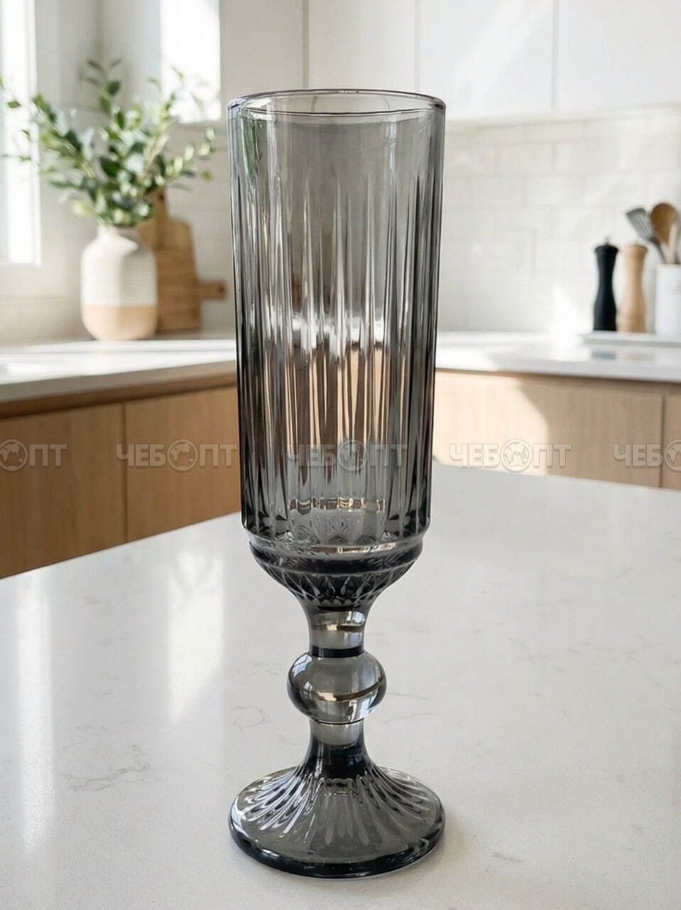 Бокал для шампанского 150 мл LEFARD, серый арт. 300567-GRAY $ [6/48] GOODSEE. ЧЕБОПТ.