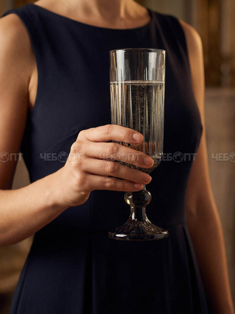 Бокал для шампанского 150 мл LEFARD, серый арт. 300567-GRAY $ [6/48] GOODSEE. ЧЕБОПТ.