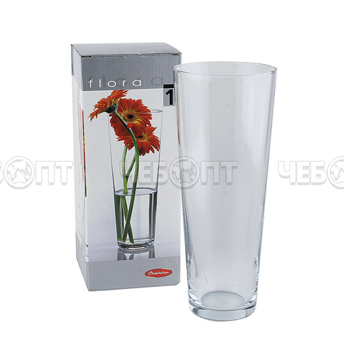 Ваза для цветов 260 мм FLORA закаленное стекло арт. 43177 GB [4] БОР. ЧЕБОПТ.