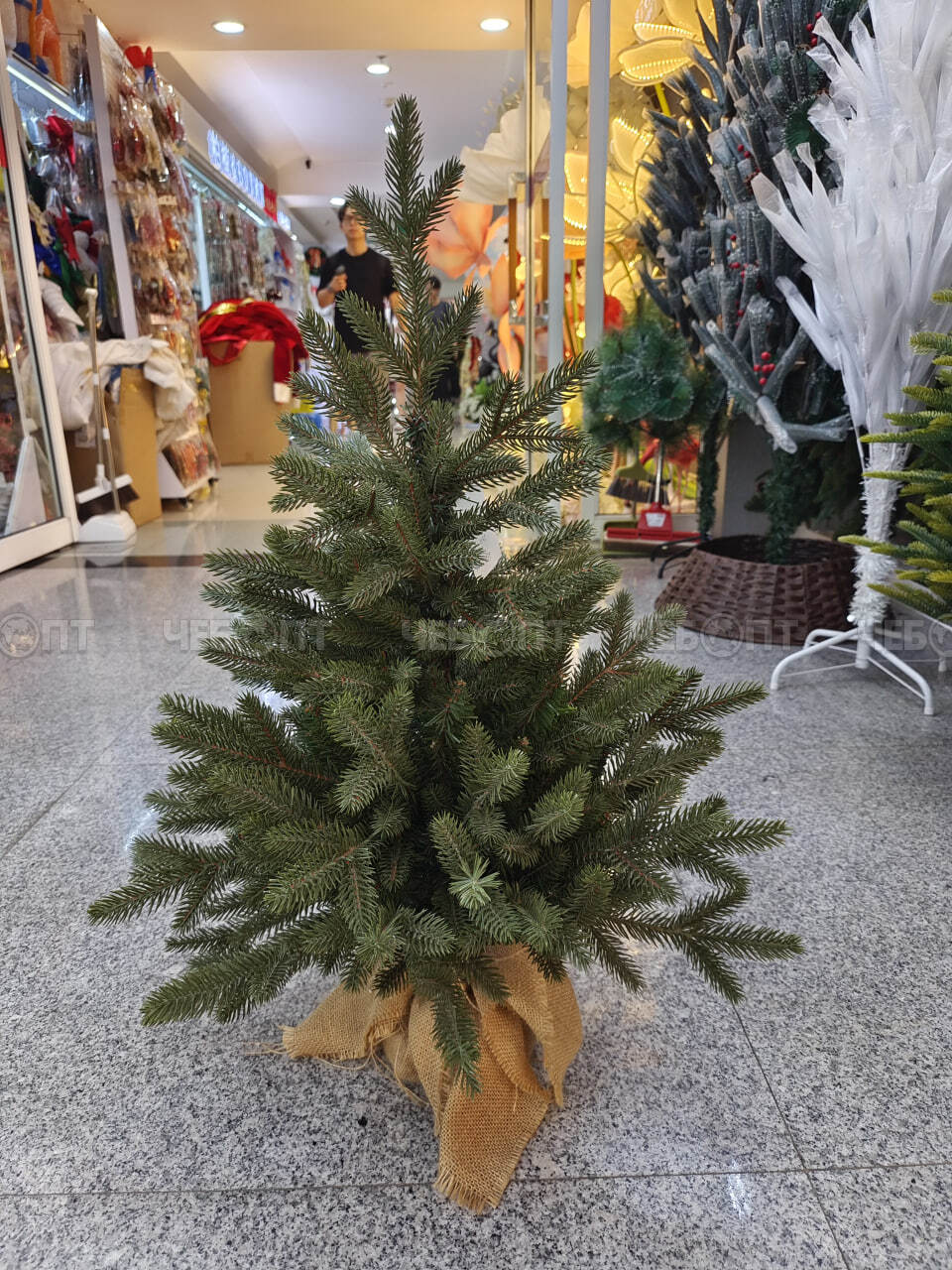 Елка (Ель) новогодняя искусственная ЛИТАЯ h - 45 см, 32 ветки РЕ, арт. 300584 $ [24] GOODSEE. ЧЕБОПТ.