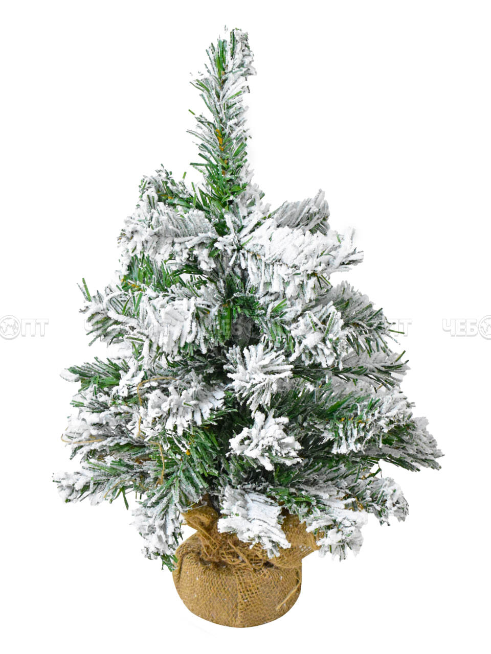Елка (Ель) новогодняя искусственная ЗАСНЕЖАННАЯ h - 45 см ПВХ, арт. 300590 $ [40] GOODSEE. ЧЕБОПТ.