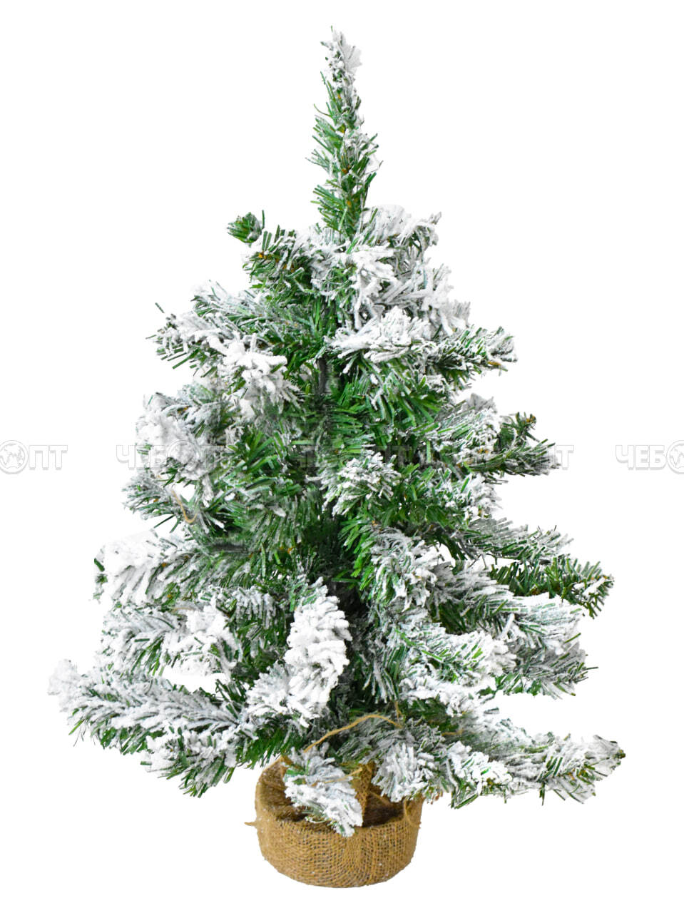 Елка (Ель) новогодняя искусственная ЗАСНЕЖАННАЯ h - 90 см ПВХ, арт. 300592 $ [12] GOODSEE. ЧЕБОПТ.