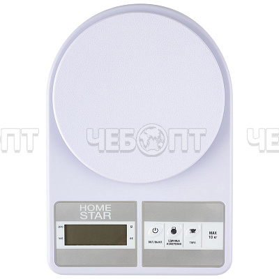Весы настольные кухонные электронные HOME STAR HS-3012 10 кг пластик, функция "тара" LCD дисплей, арт. 104931 [40] СКРАП. ЧЕБОПТ.