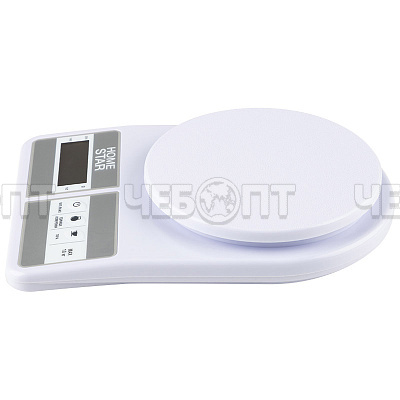Весы настольные кухонные электронные HOME STAR HS-3012 10 кг пластик, функция "тара" LCD дисплей, арт. 104931 [40] СКРАП. ЧЕБОПТ.