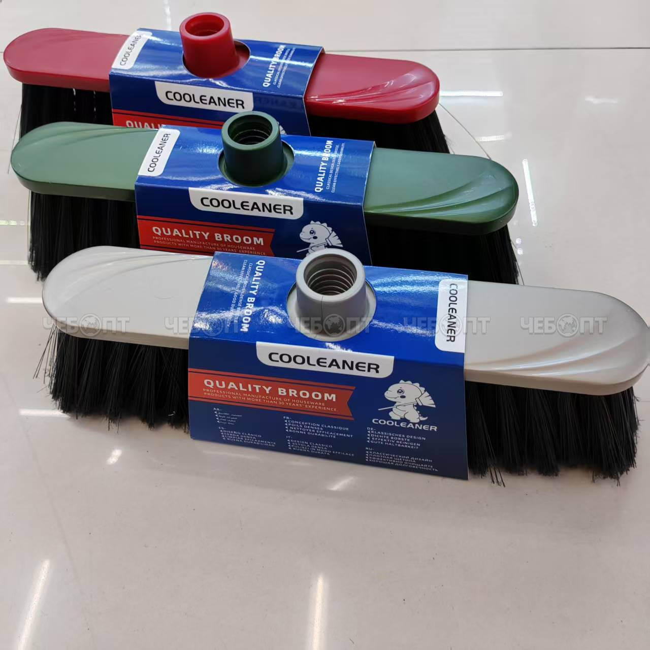 Щетка для уборки COOLEANER пластиковая колодка 27,5 см арт. 300634 $ [48] GOODSEE. ЧЕБОПТ.