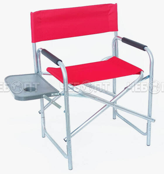 Кресло - складное туристическое С ПОЛКОЙ 440*540*780 мм, ткань оксфорд, цвет КРАСНЫЙ арт. XY-8025, 290024-RED $$ [6] GOODSEE. ЧЕБОПТ.