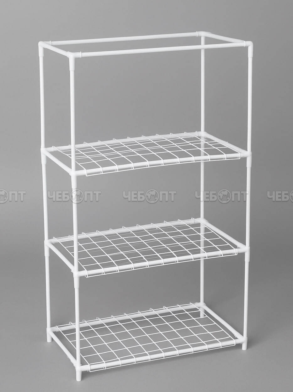 Полка для рассады/растений (каркас парника) на подоконник металлическая 3-х ярусная, БЕЛЫЙ каркас 460*240*800 мм арт. WM008/1-БЕЛ $ [1] Богатый урожай. ЧЕБОПТ.