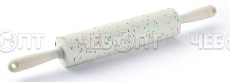 Скалка для теста силиконовая круглая 410*55 мм с пластиковой ручкой арт. 300668 $ [72] GOODSEE. ЧЕБОПТ.