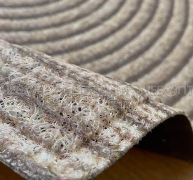 Коврик придверный грязесборный с ПВХ волокнами, резиновая основа, 3Д рисунок 400*600 мм, цвет КОРИЧНЕВЫЙ арт. 300299/2 $ [25] GOODSEE. ЧЕБОПТ.